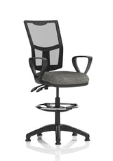 Eclipse Plus II Mesh Chair Charcoal Loop Arms Hi Rise Kit KC0268 DD